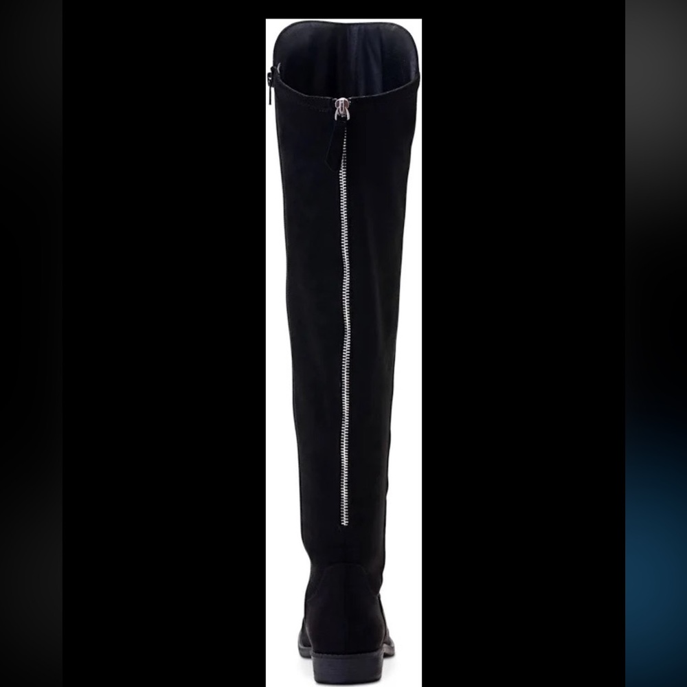 Knee high faux suede boots